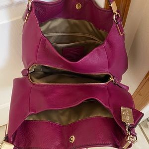 Dark Pink Coach Purse Double pouches